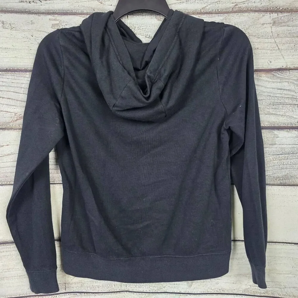 Nike Women’s Black Pullover Hoodie Gold Logo Size Small